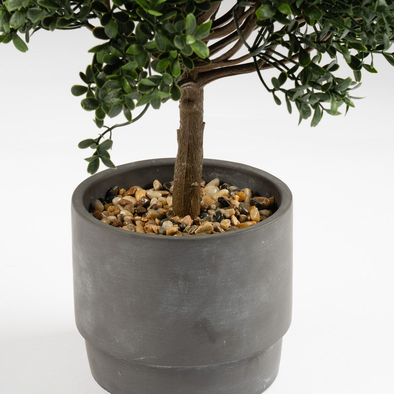 45cm Artificial Mini Topiary Plant in Cement Pot